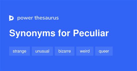 peculiar synonym